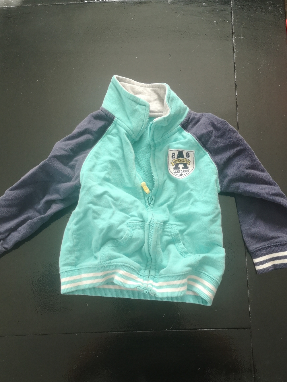 Kids Mint & Navy Zip-Up Jacket - [Brand]